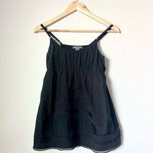 Vince Womens 100% Silk Black Spaghetti Strap Scoop Neck Cami Tank Top Size S